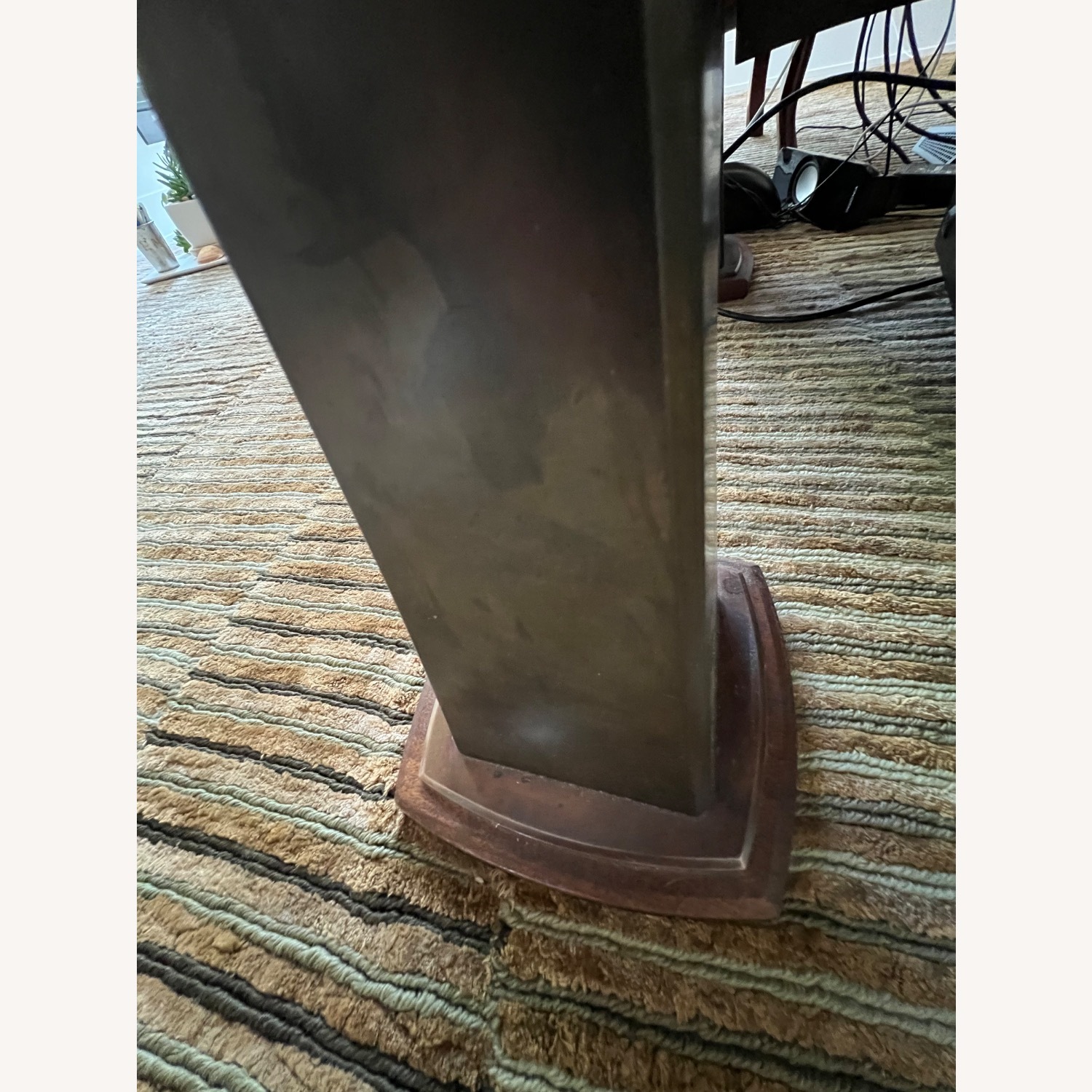 Custom Desk Walnut Bronze Steel 8 ft - image-7