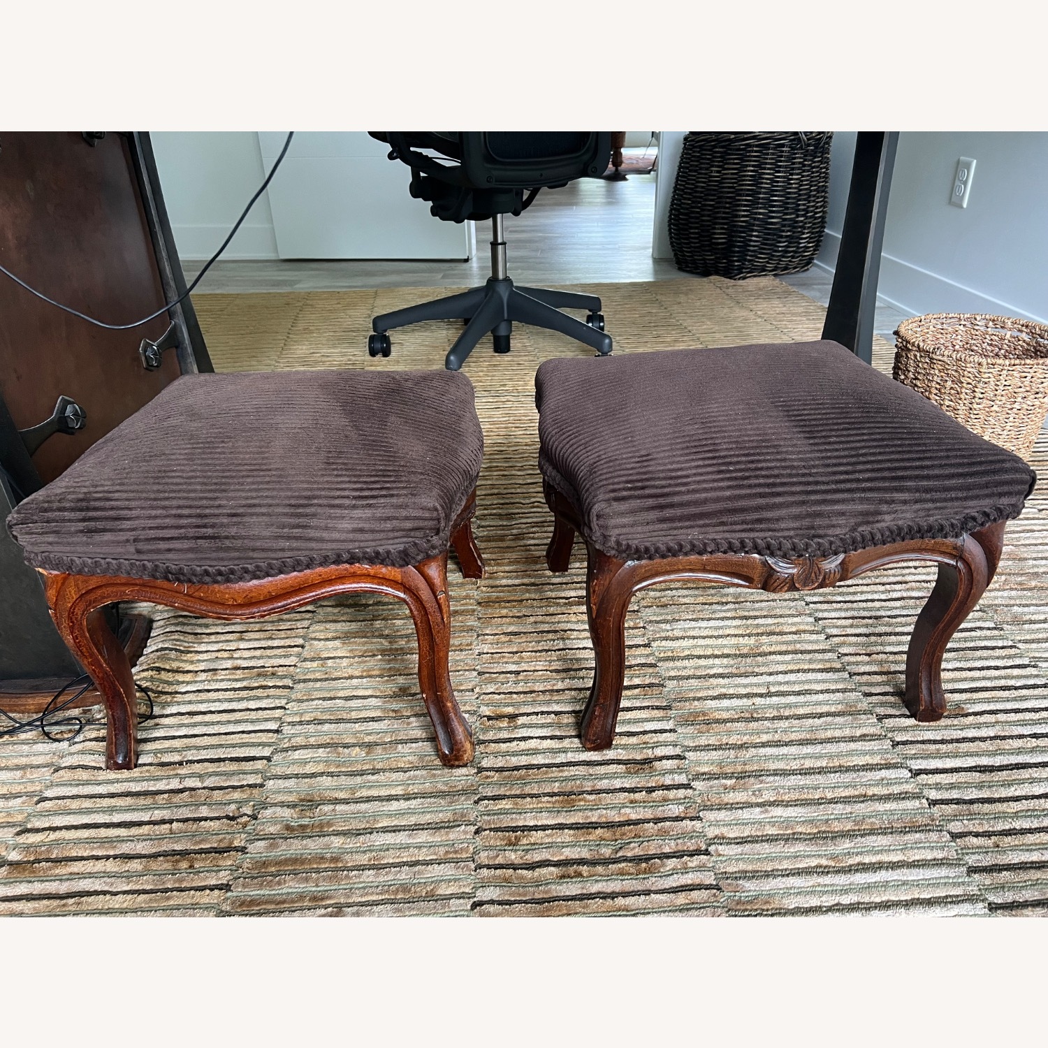 Custom Desk Walnut Bronze Steel 8 ft - image-24