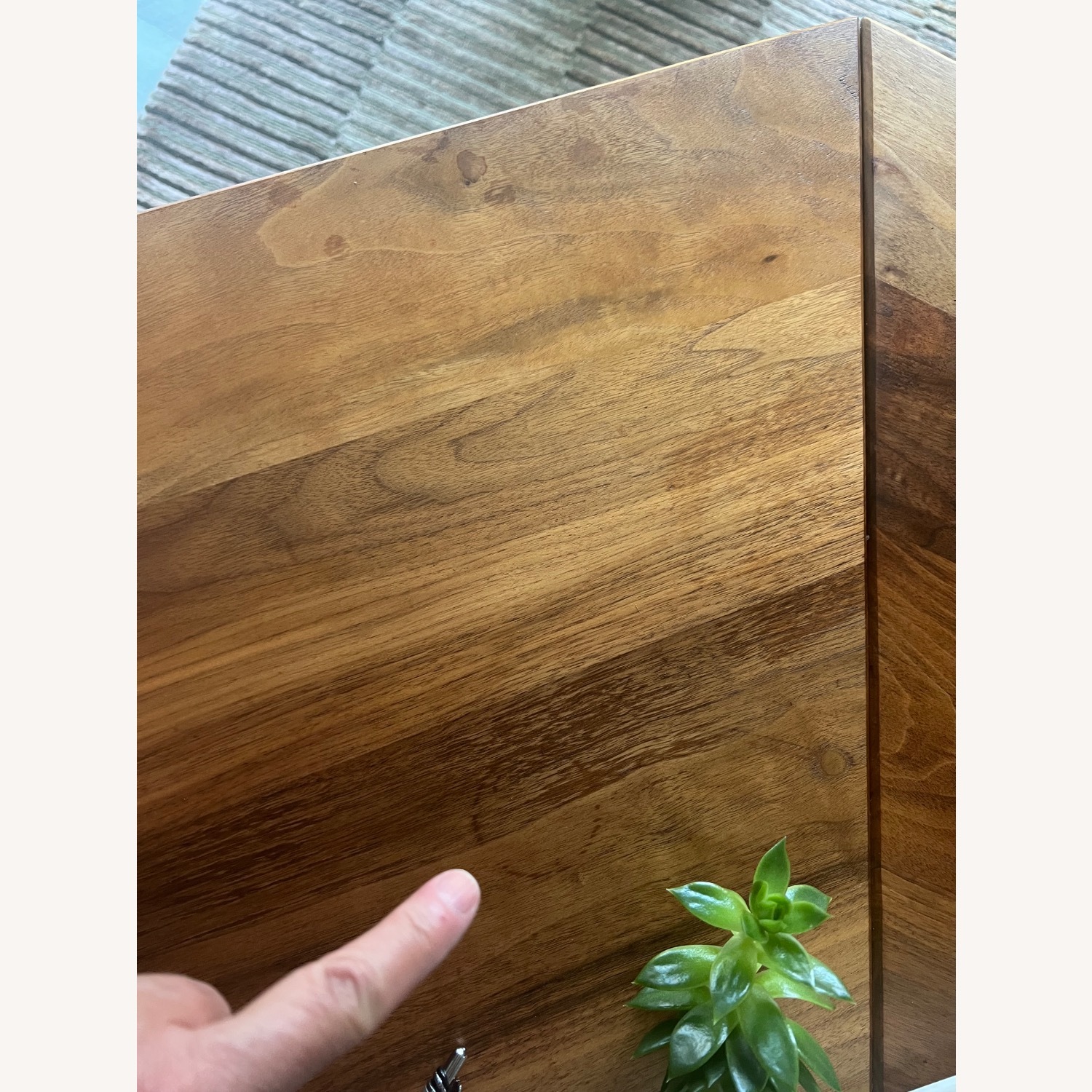 Custom Desk Walnut Bronze Steel 8 ft - image-2