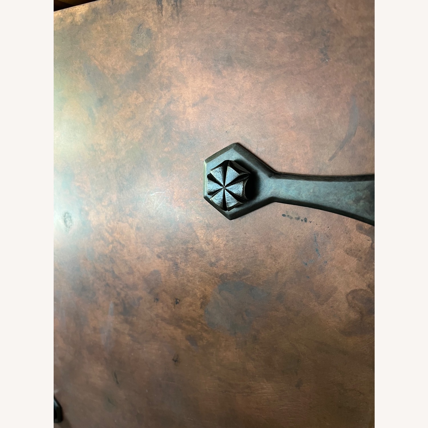 Custom Desk Walnut Bronze Steel 8 ft - image-6