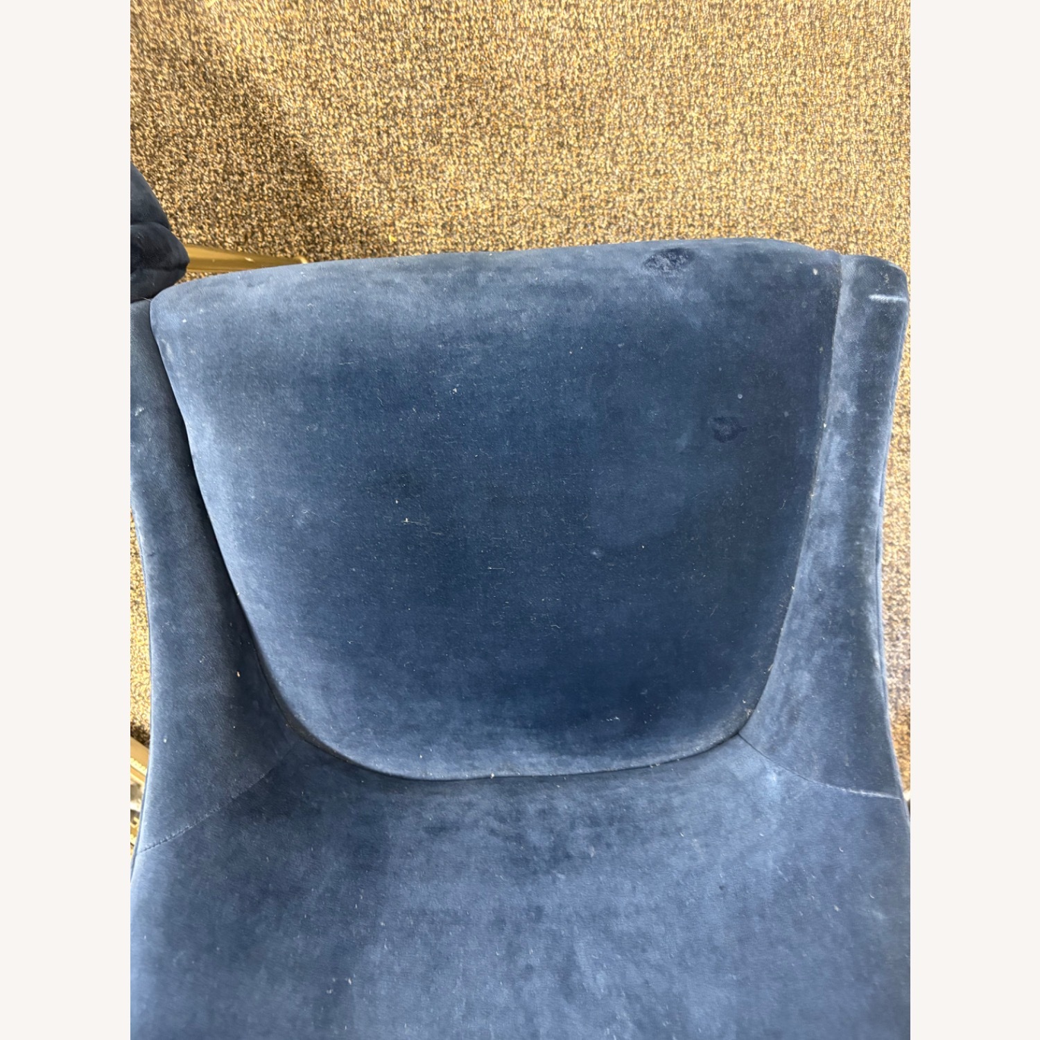 Anthropologie Elowen Chair in Navy Velvet 2 - image-3