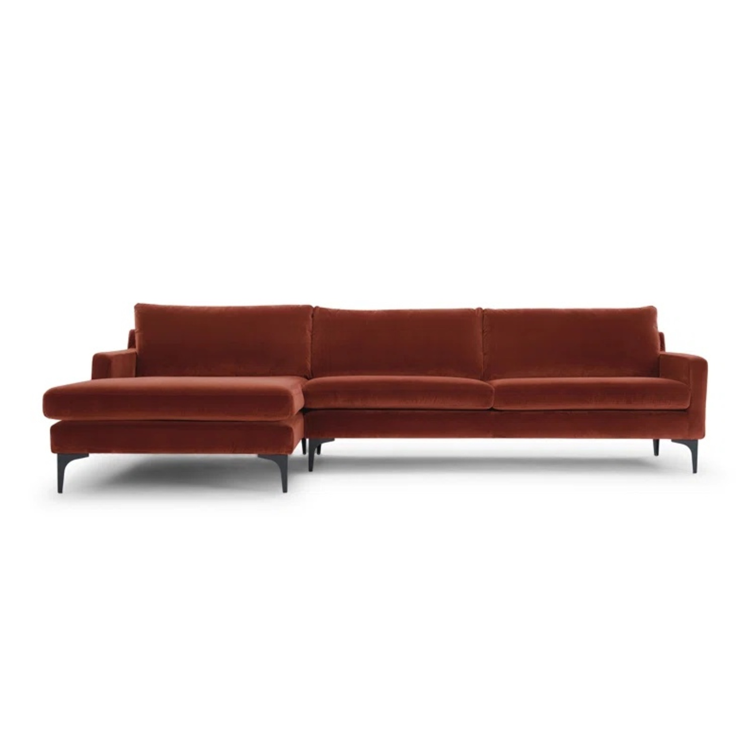  AllModern Velvet Sectional Sofa  - image-4
