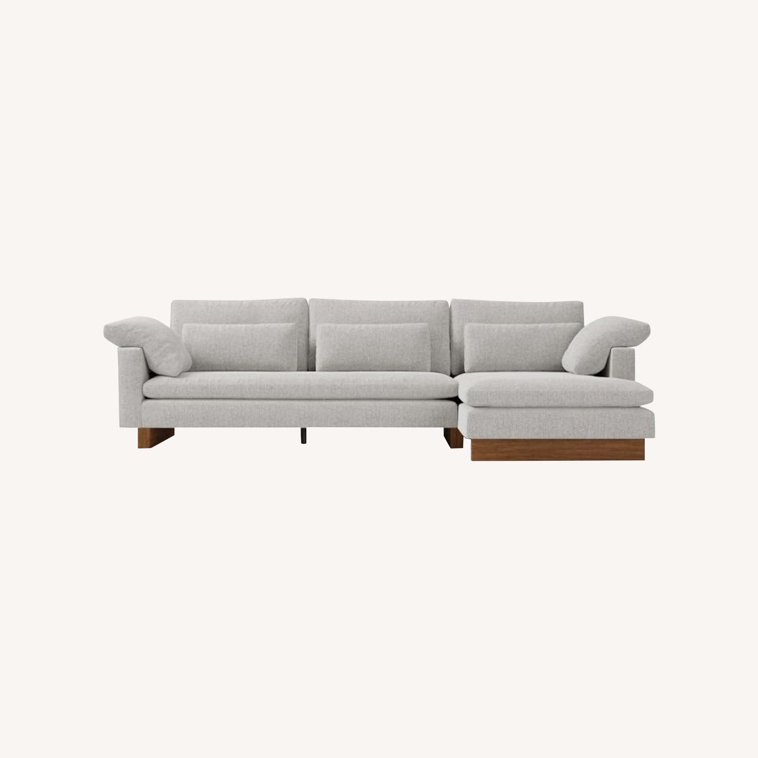 West Elm Harmony Sectional Sofa Gray - image-0