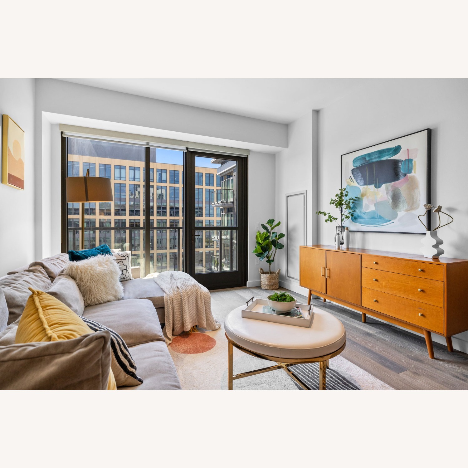 West Elm Harmony Sectional Sofa Gray - image-5