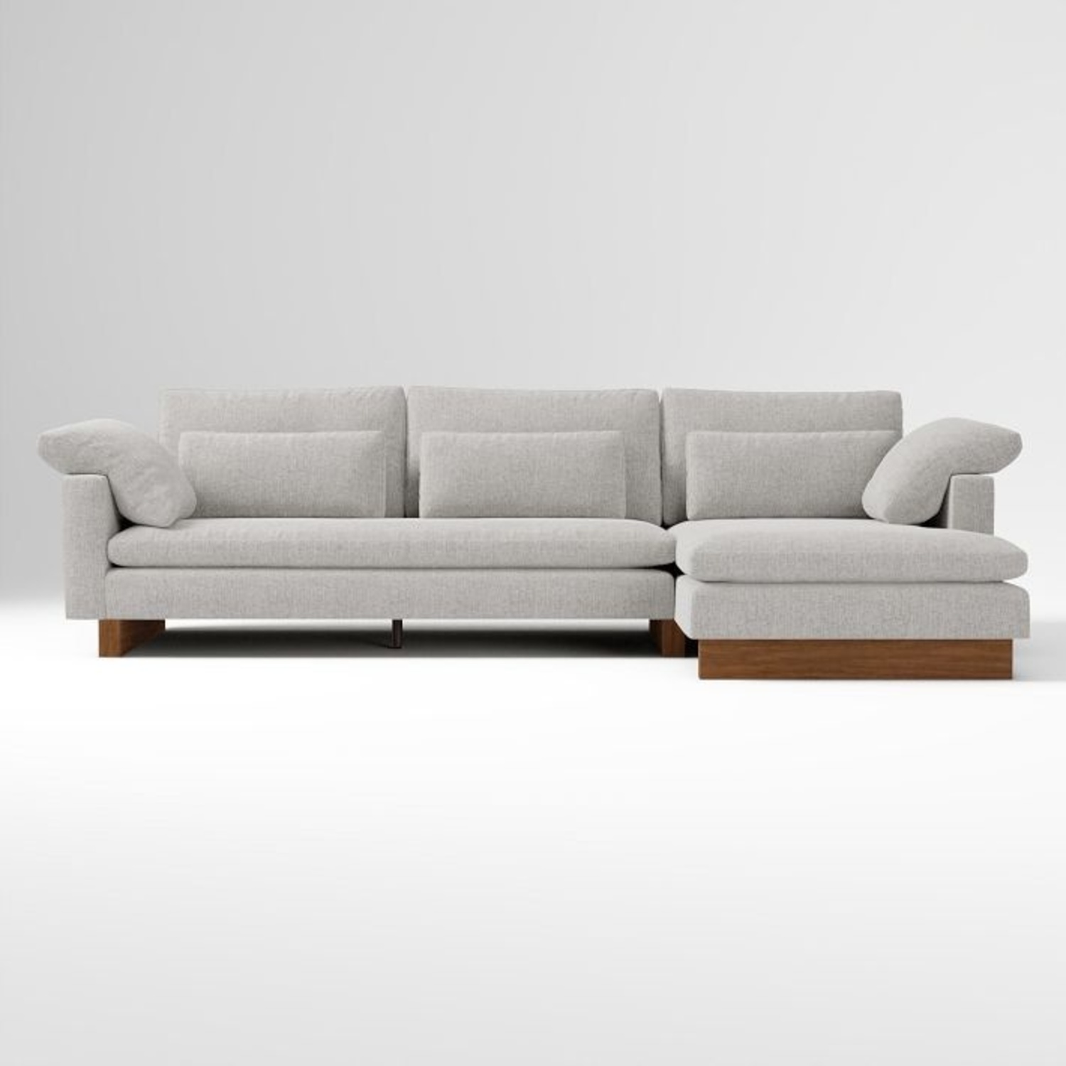 West Elm Harmony Sectional Sofa Gray - image-6