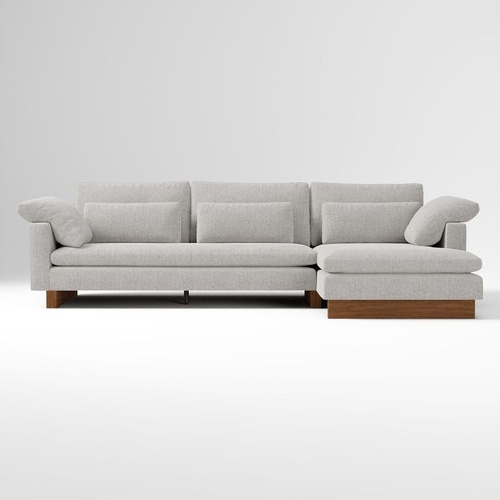 Used West Elm Harmony Sectional Sofa Gray  for sale on AptDeco