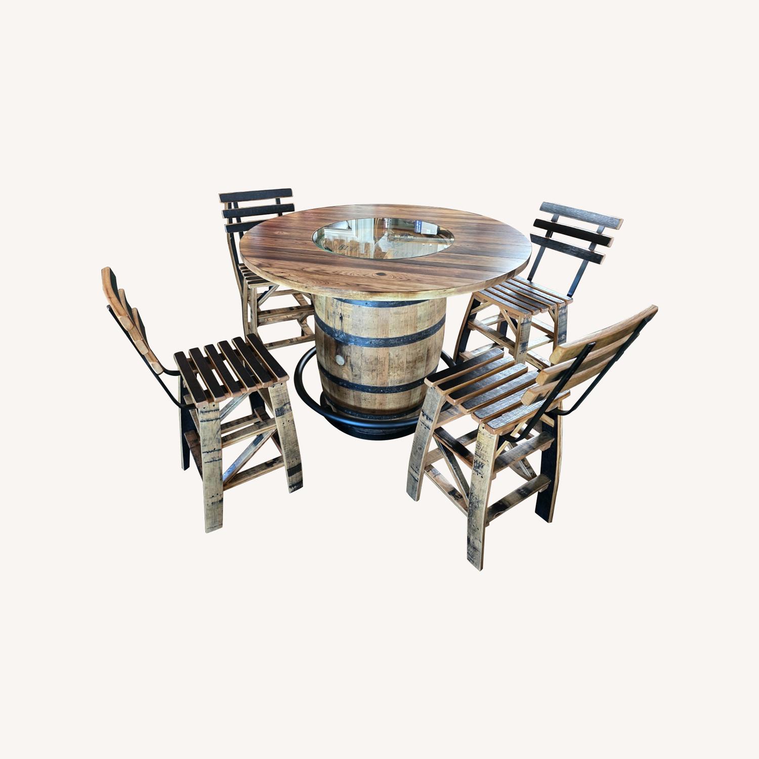 Whiskey Barrel Table Set - image-0