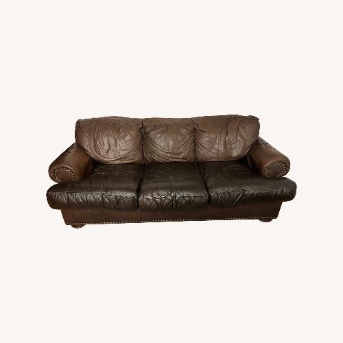 Used Jennifer Convertibles Leather Sofa Bed  for sale on AptDeco