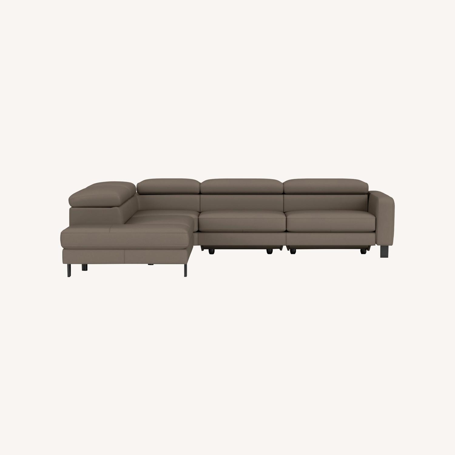 Room & Board Elio Powered Leather Sectional - image-0