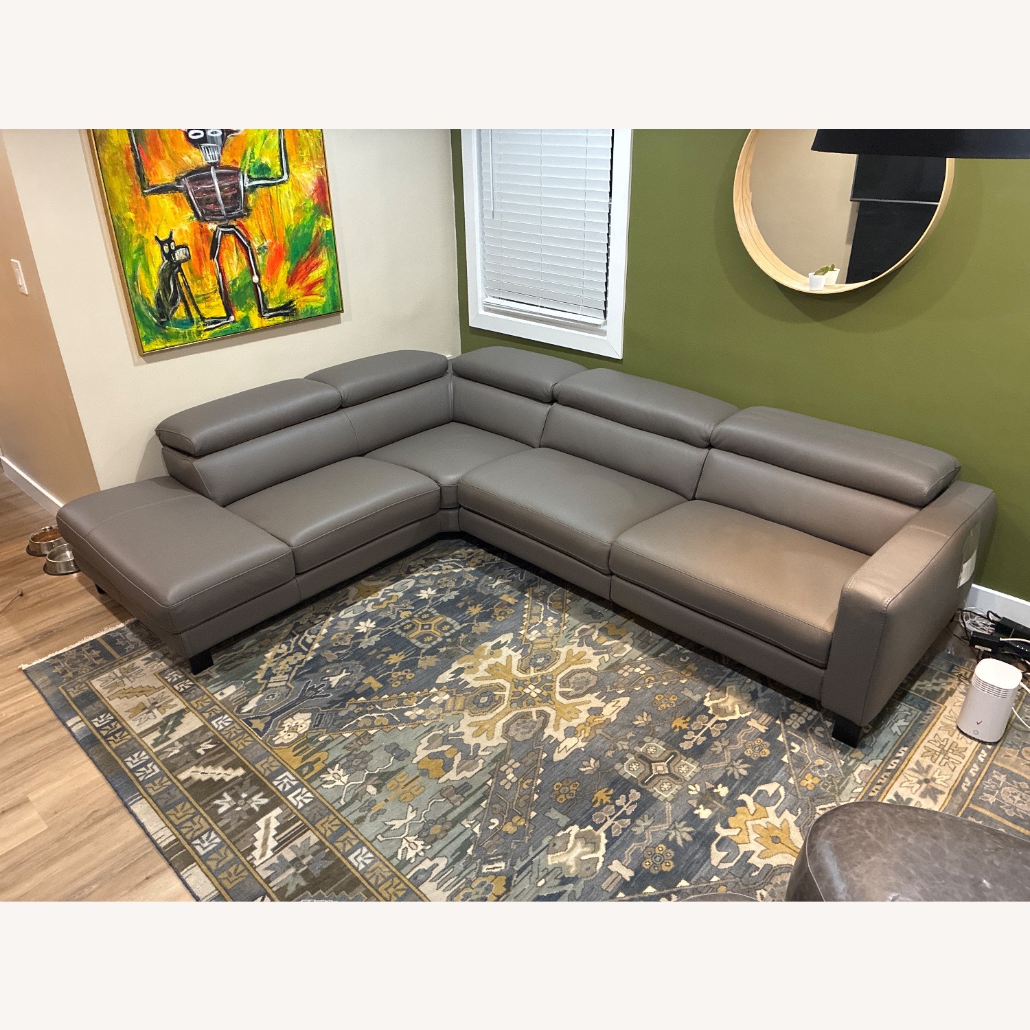 Room & Board Elio Powered Leather Sectional - image-1