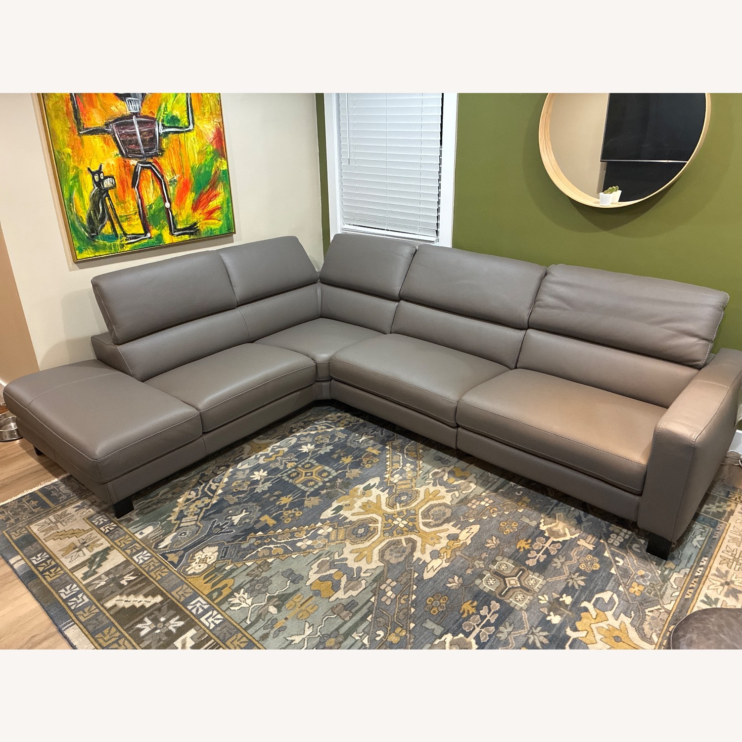 Room & Board Elio Powered Leather Sectional - image-4