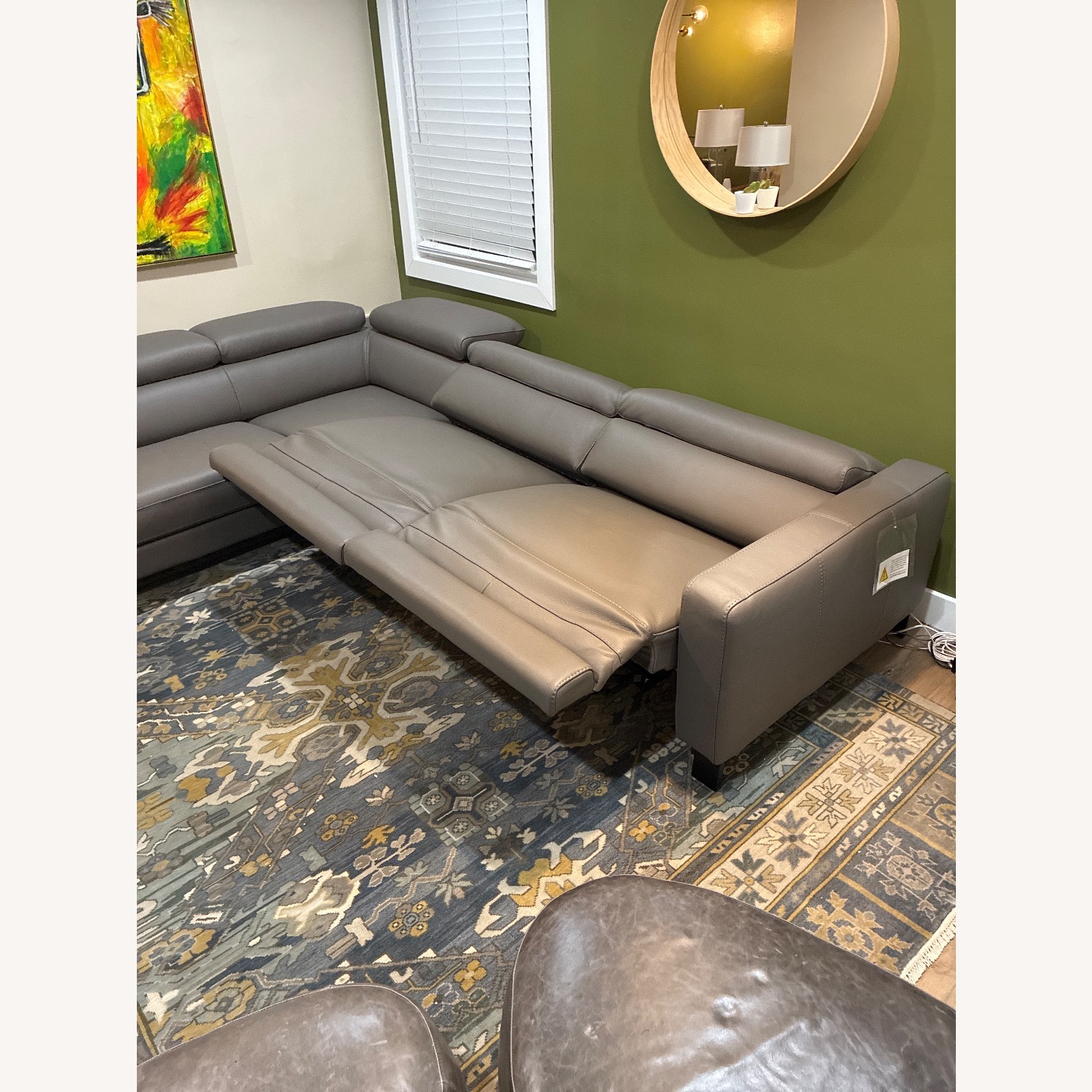 Room & Board Elio Powered Leather Sectional - image-3