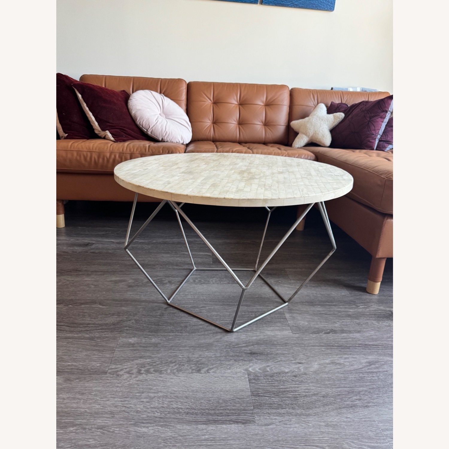 West Elm Round Origami Coffee Table - image-1