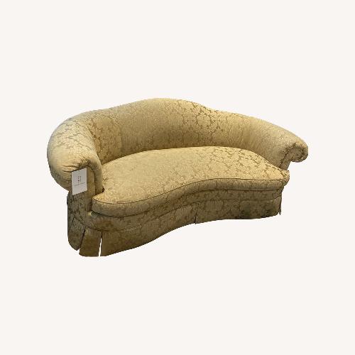 Used Hickory Chair Curved Back Damask Sofa  for sale on AptDeco