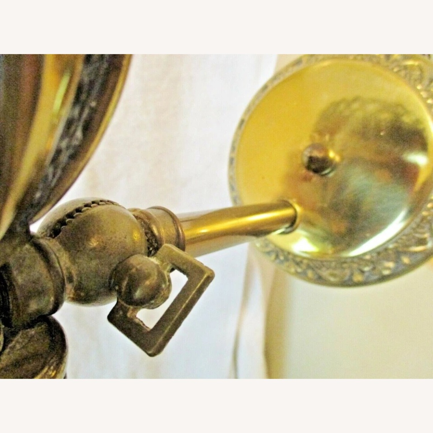 Victorian Tall Gilt Bronze Wall Lamp Sconce - image-9