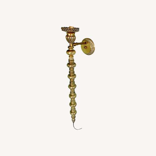 Used Victorian Tall Gilt Bronze Wall Lamp Sconce for sale on AptDeco