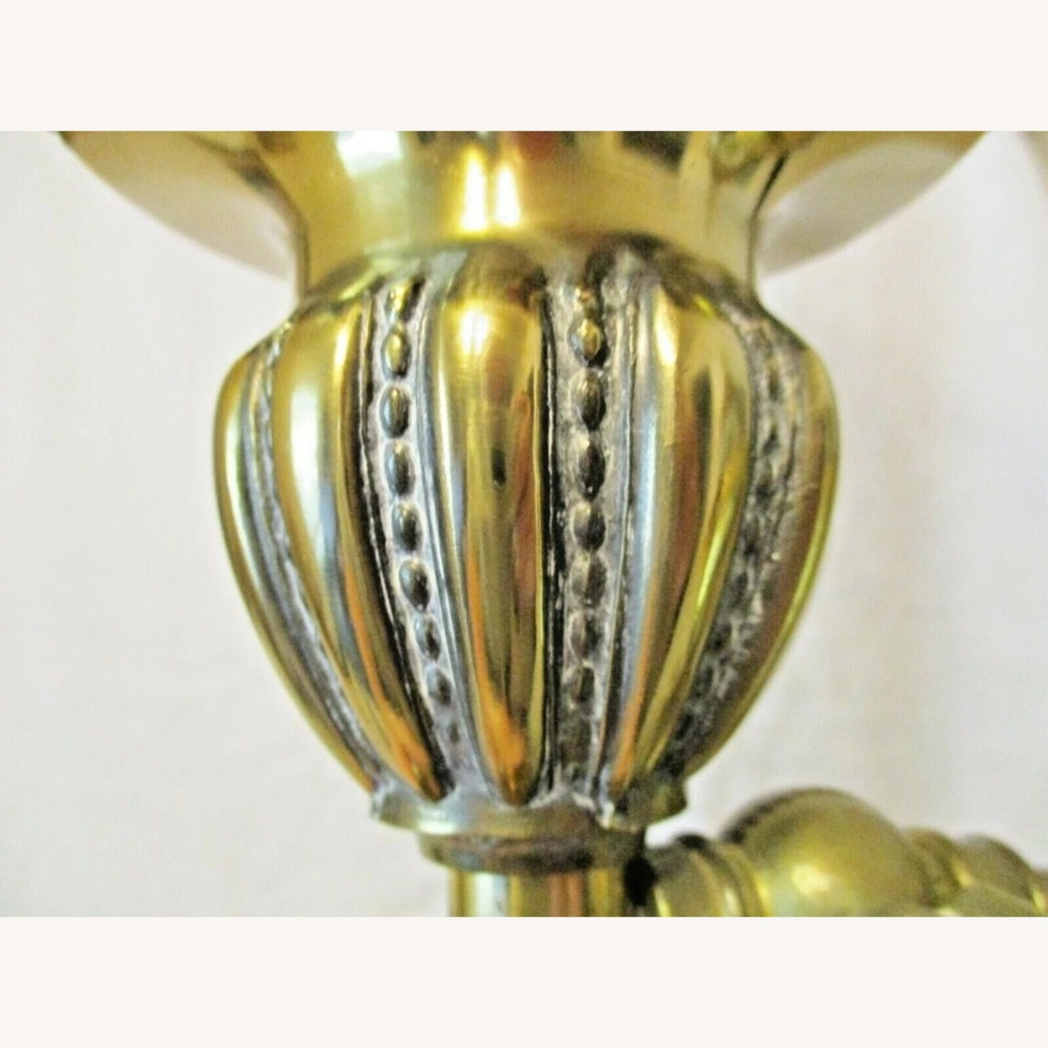 Victorian Tall Gilt Bronze Wall Lamp Sconce - image-5