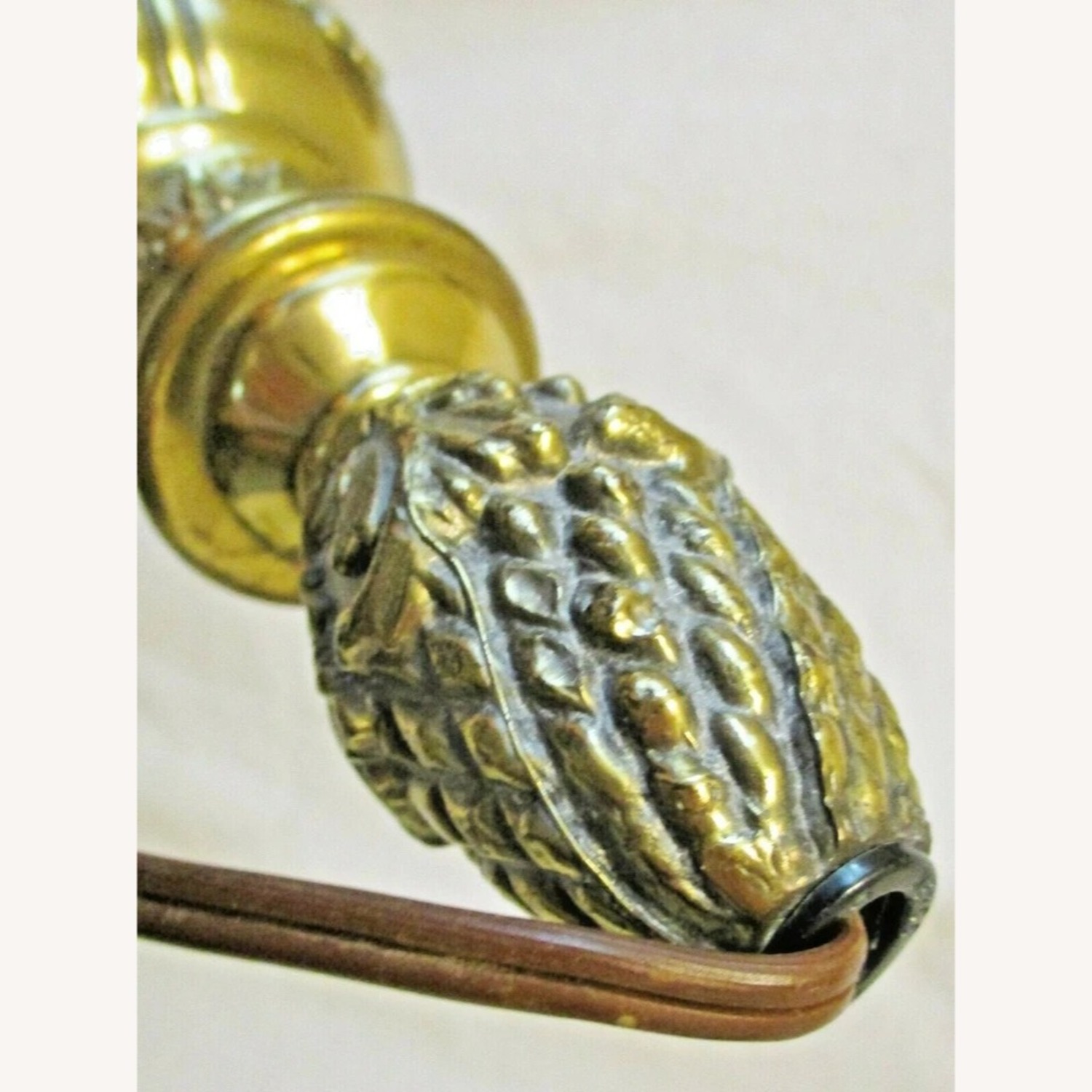 Victorian Tall Gilt Bronze Wall Lamp Sconce - image-12