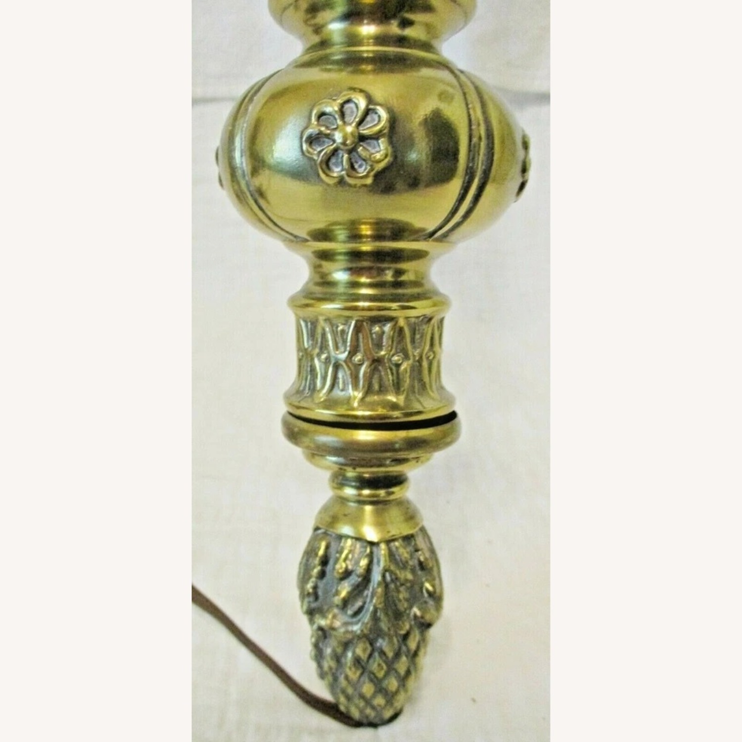 Victorian Tall Gilt Bronze Wall Lamp Sconce - image-8