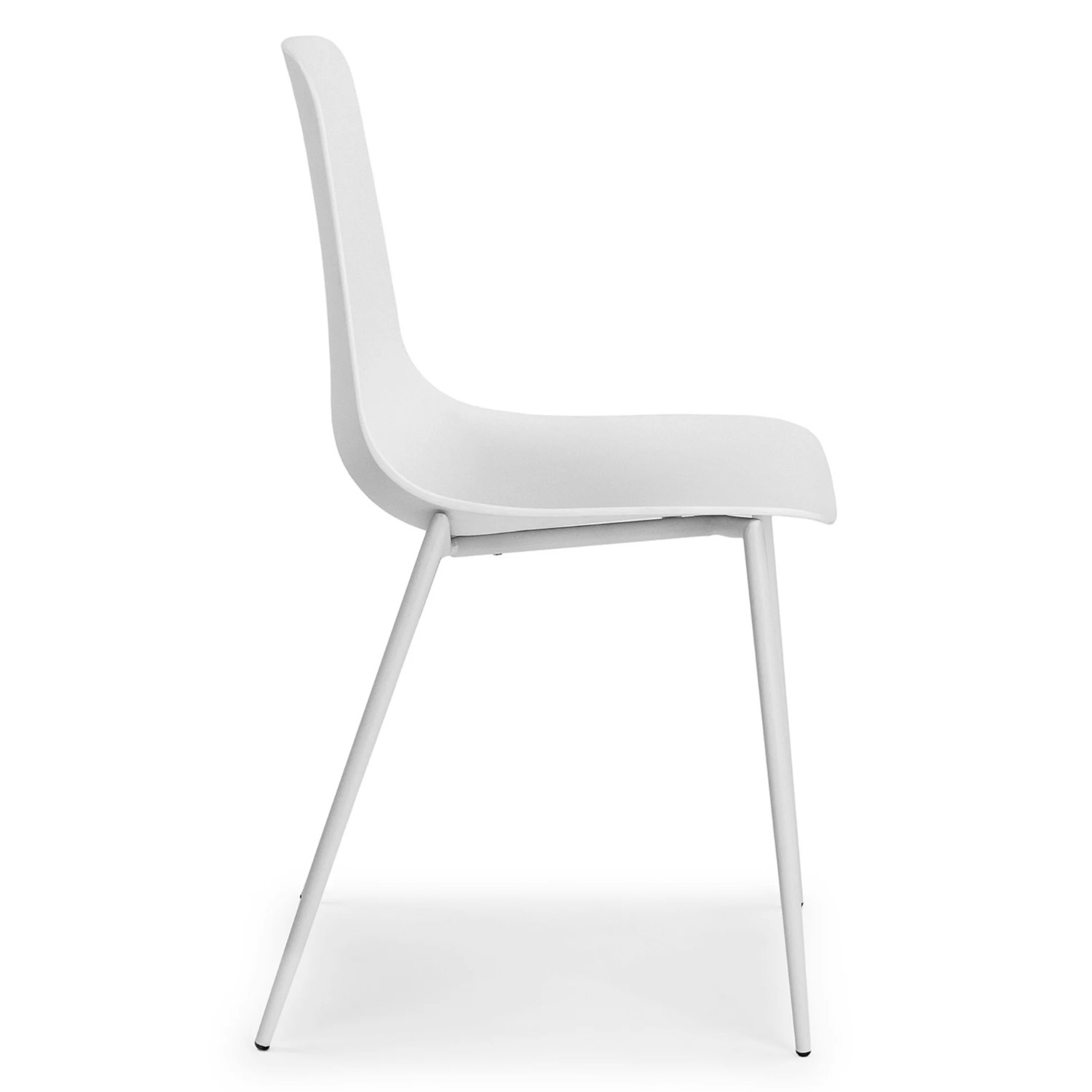 Set of 2 Svelti Modern White Dining Chairs - image-3