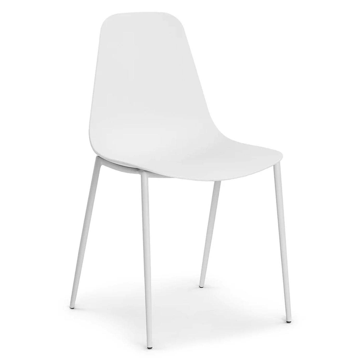 Set of 2 Svelti Modern White Dining Chairs - image-2