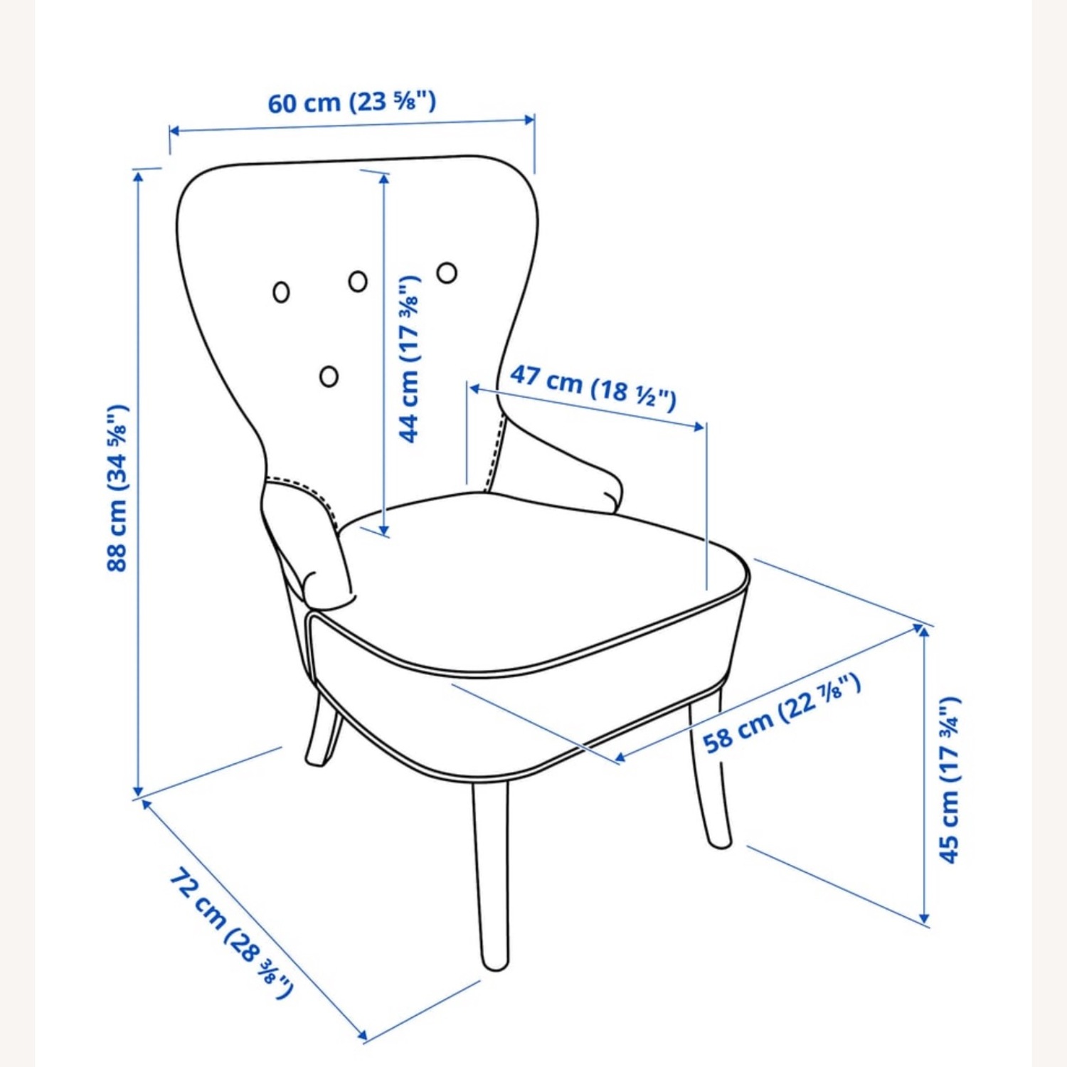 IKEA Remsta Armchair Dark Blue - image-4