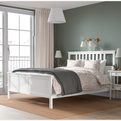 Used IKEA Hemnes Queen Bed frame for sale on AptDeco