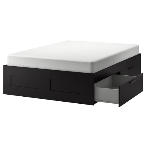 Used IKEA Brimnes Queen Bed Frame With Storage  for sale on AptDeco