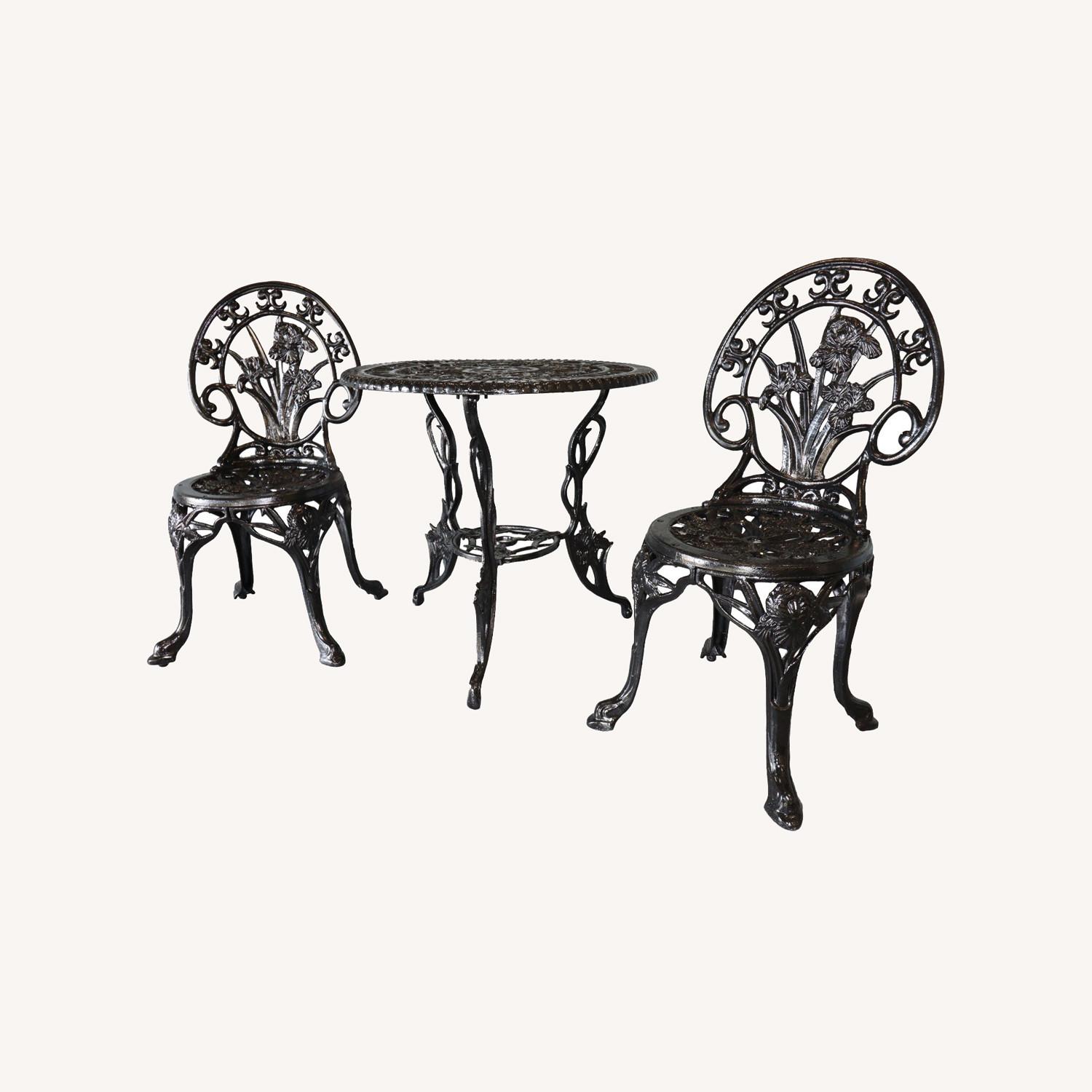 Victorian Revival Iris themed Bistro Set - image-12