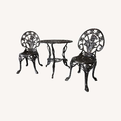 Used Victorian Revival Iris themed Bistro Set for sale on AptDeco
