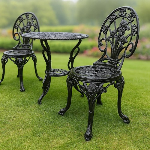 Used Victorian Revival Iris themed Bistro Set for sale on AptDeco