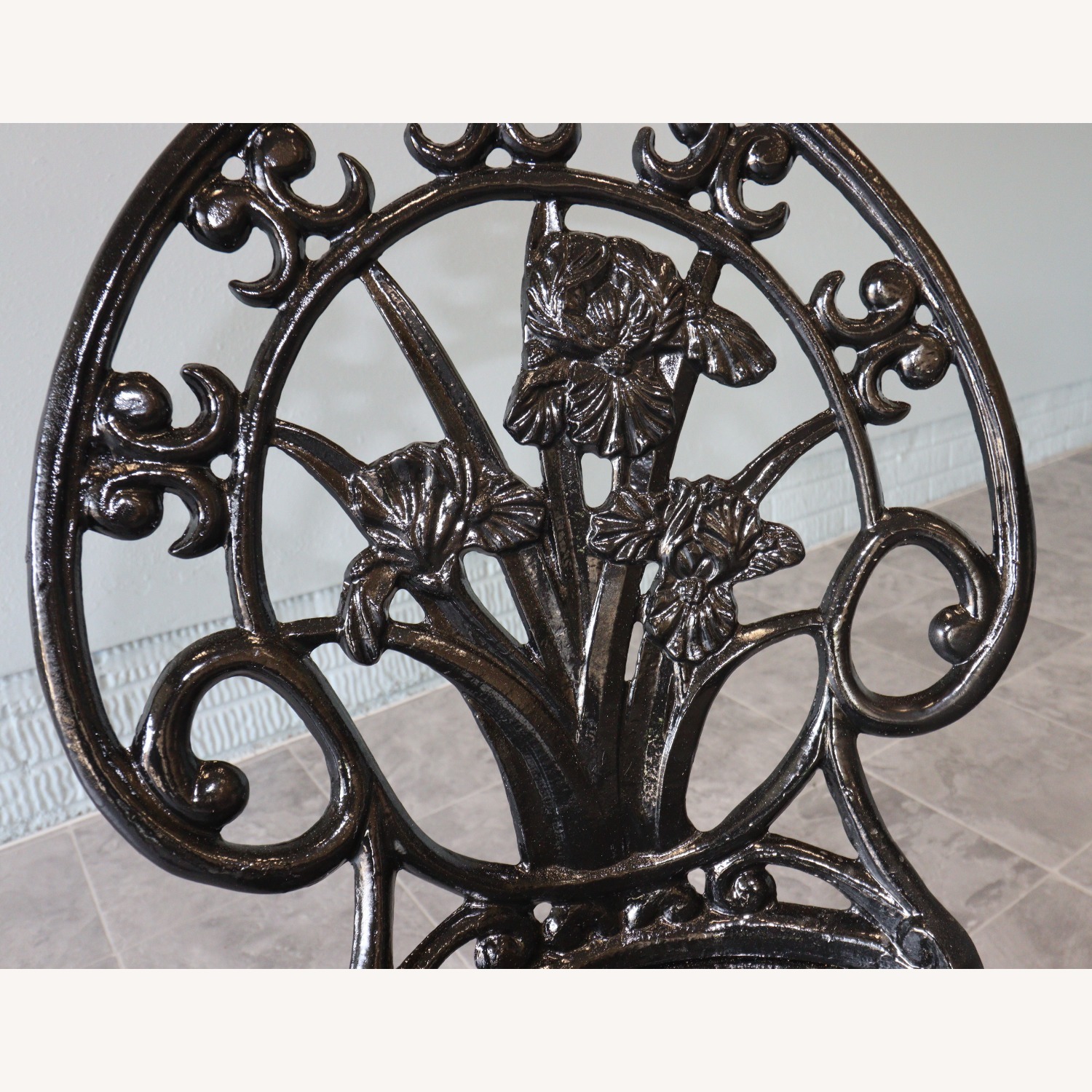 Victorian Revival Iris themed Bistro Set - image-6