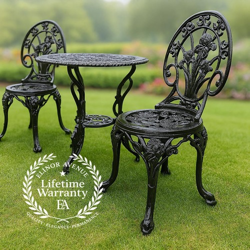 Used Victorian Revival Iris themed Bistro Set for sale on AptDeco