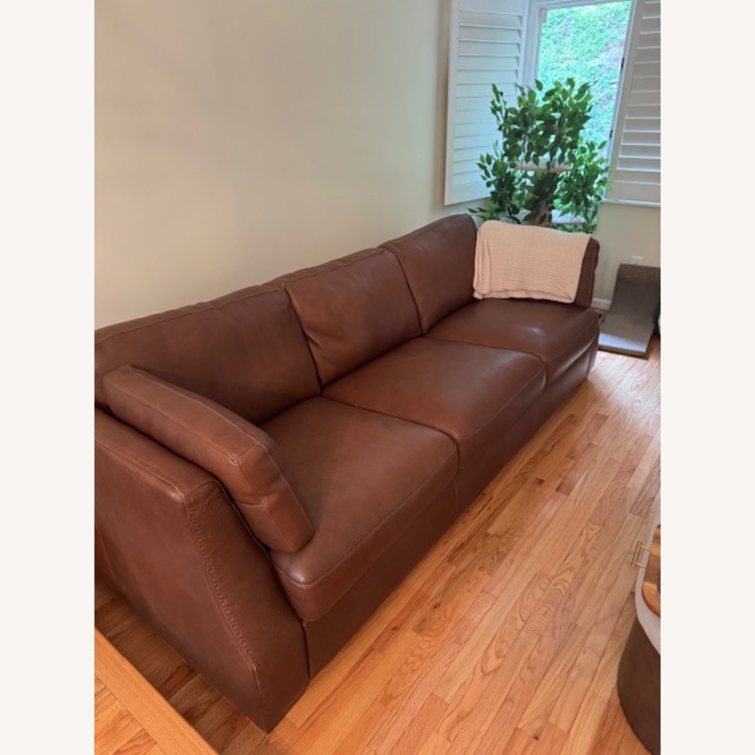 Italian Leather Couch - AptDeco