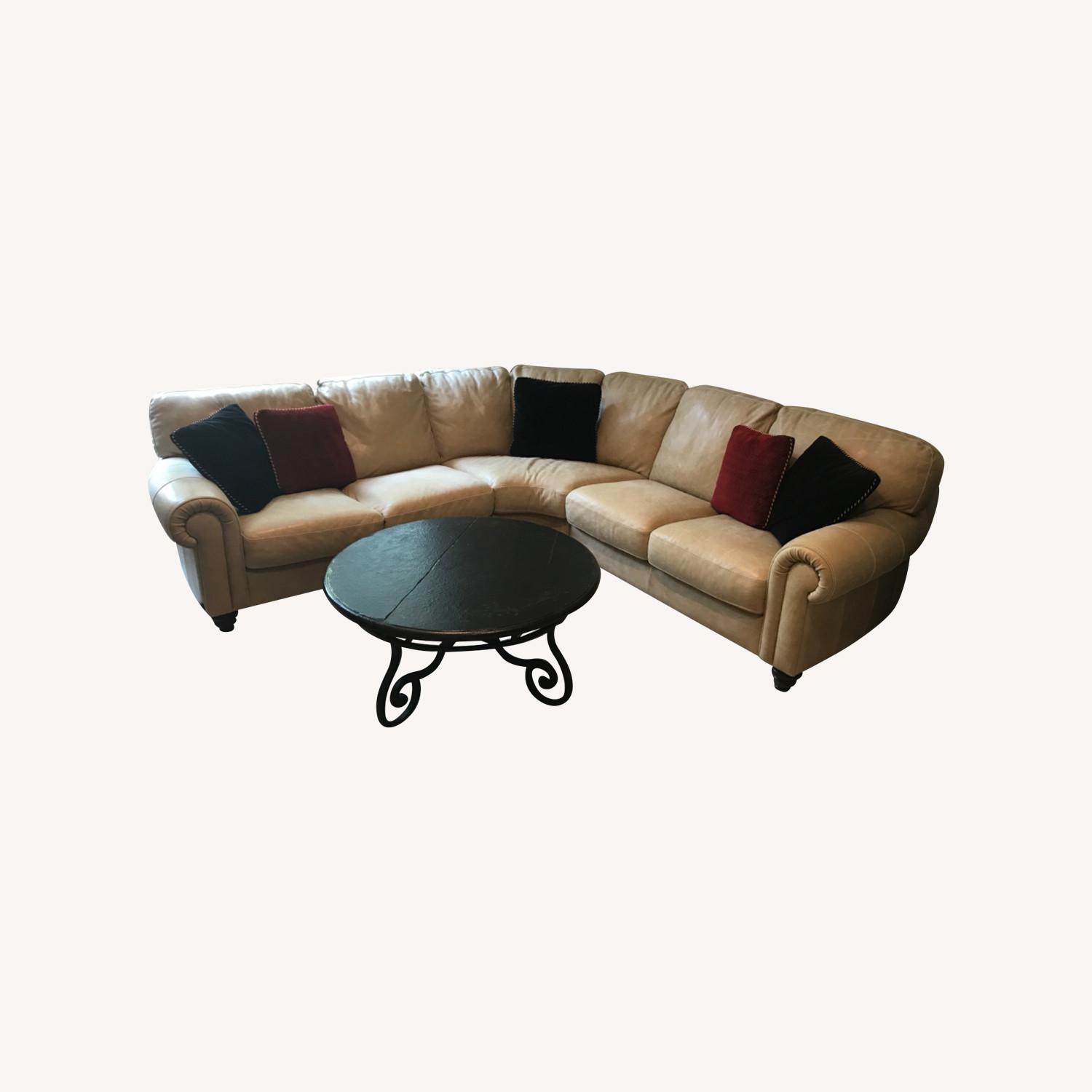 Couch 3 Piece Leather Sectional - image-0