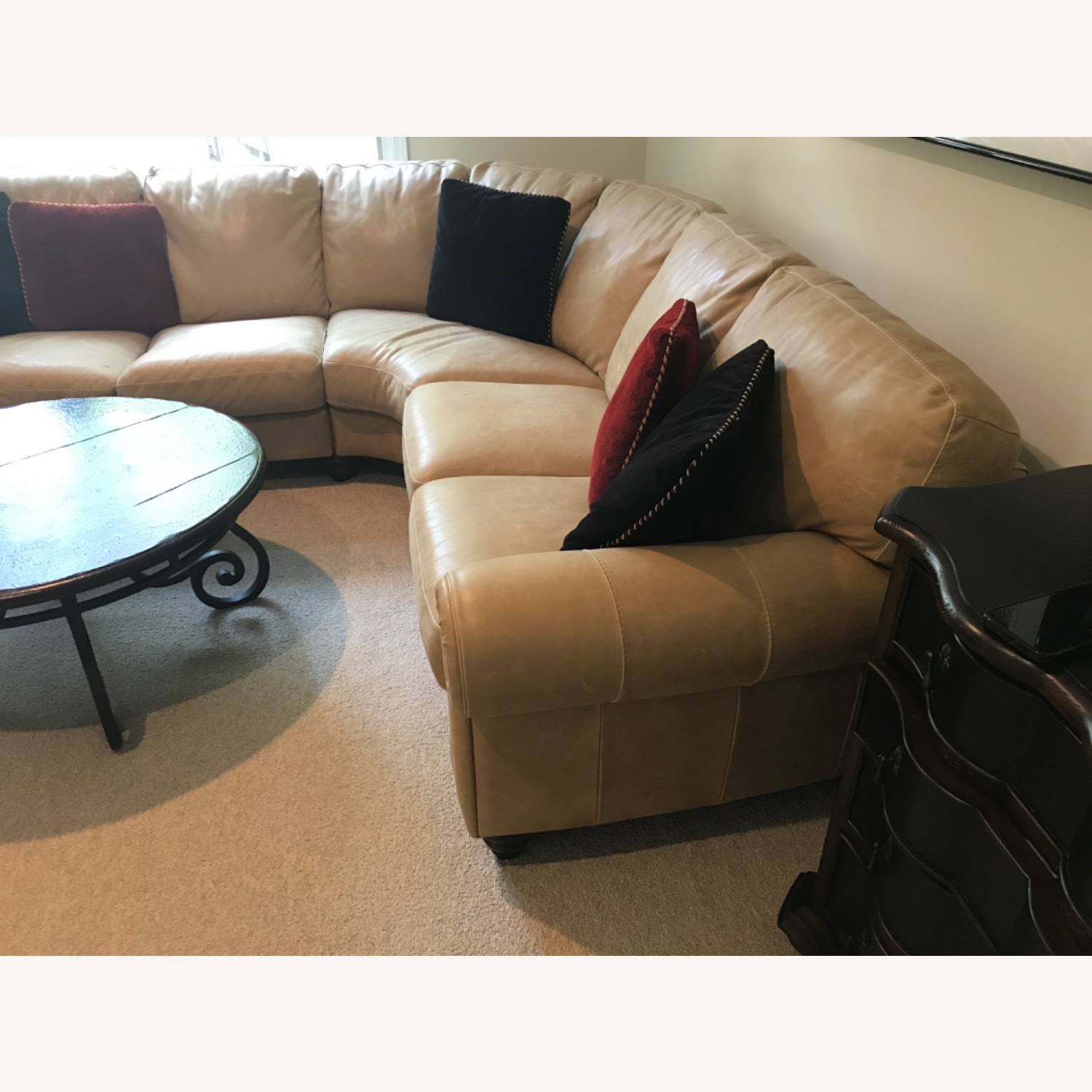 Couch 3 Piece Leather Sectional - image-2