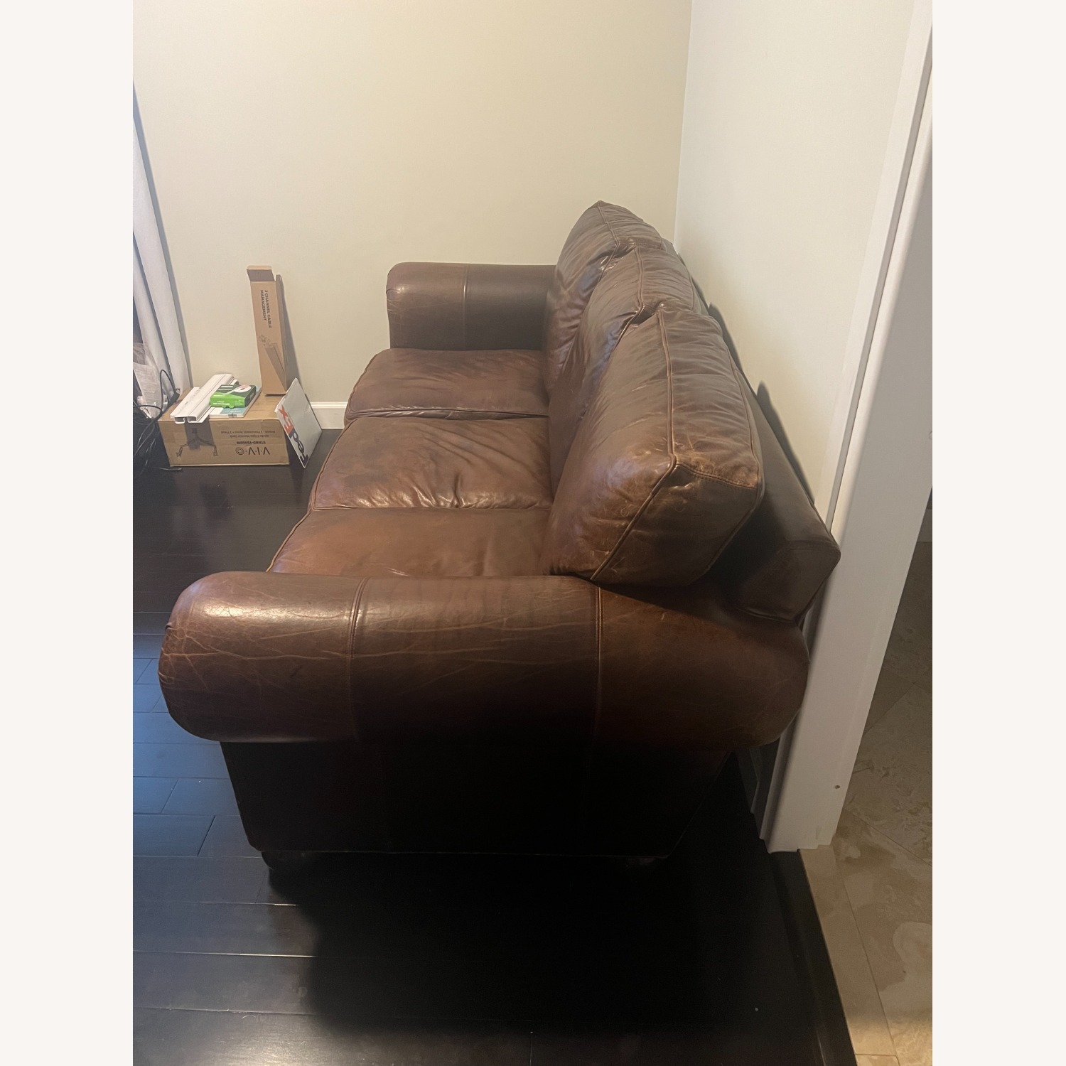 84" Langston Leather Sofa - image-3