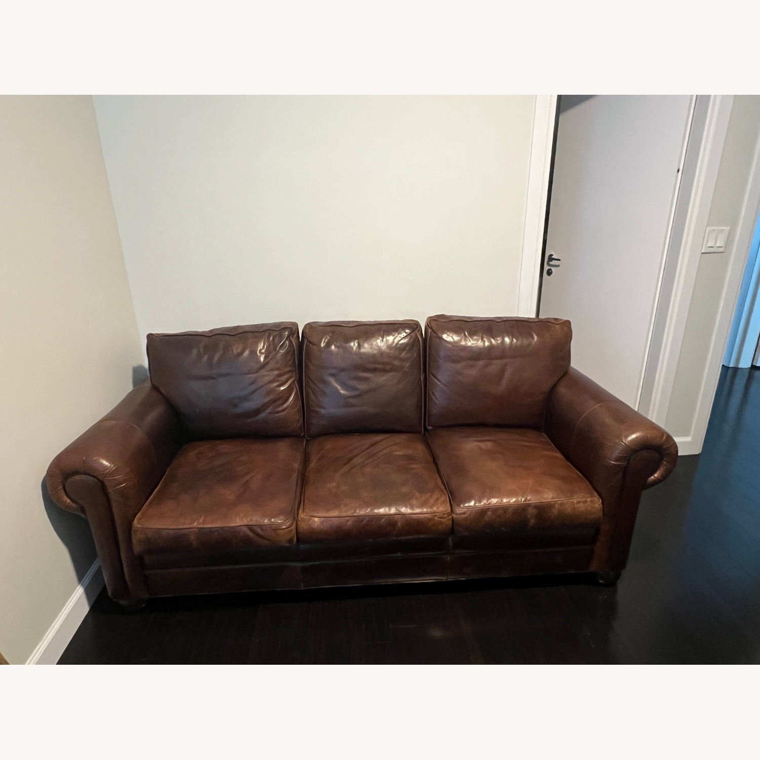 84" Langston Leather Sofa - image-1