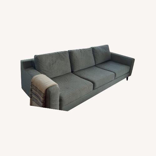 Used Huppe Teal and Grey 3 seater couch for sale on AptDeco