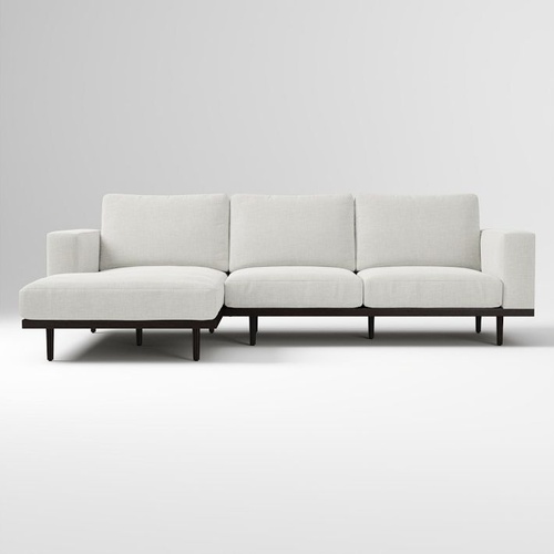 Used West Elm Performance Linen Newport Sectional for sale on AptDeco