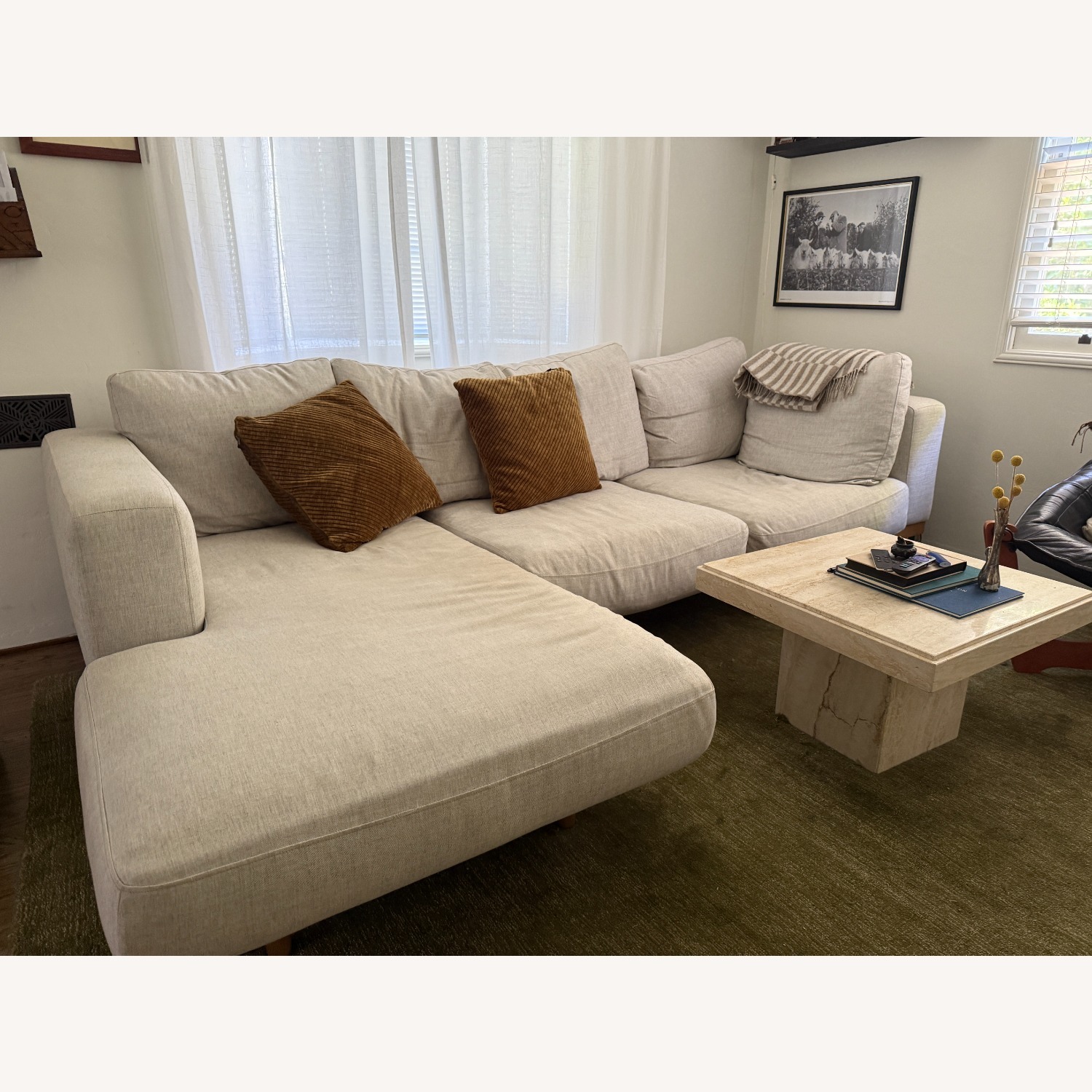 West Elm Performance Linen Newport Sectional - image-2