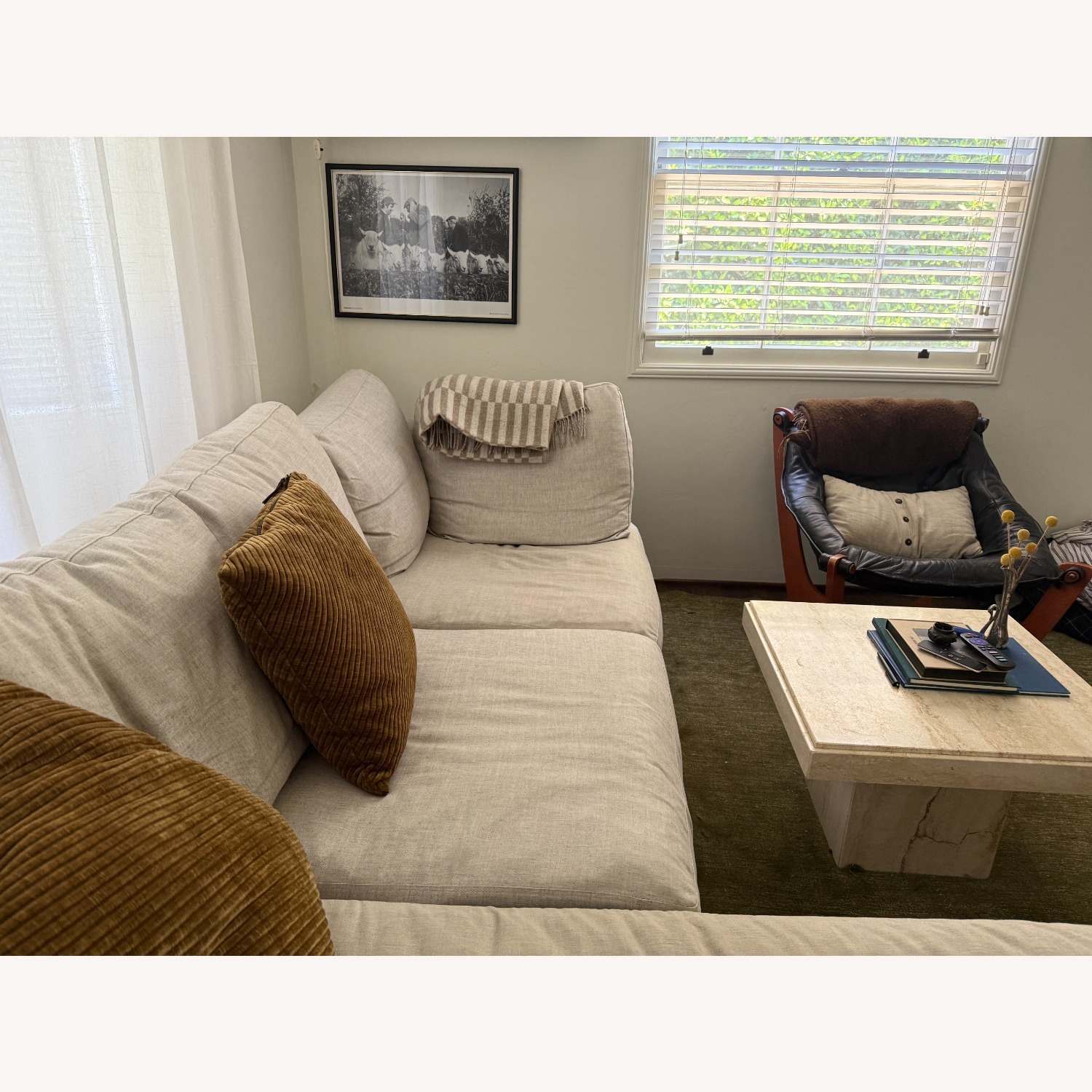 West Elm Performance Linen Newport Sectional - image-3