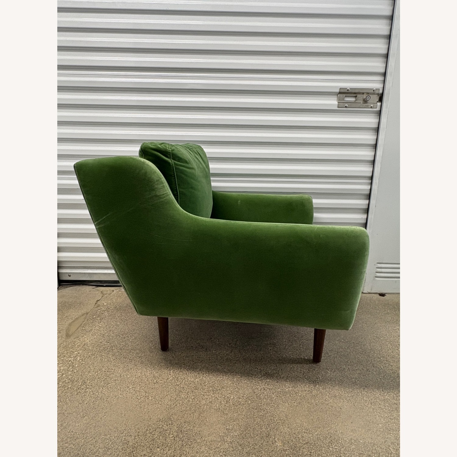 Mid-century Modern Green Velvet Chair - image-4