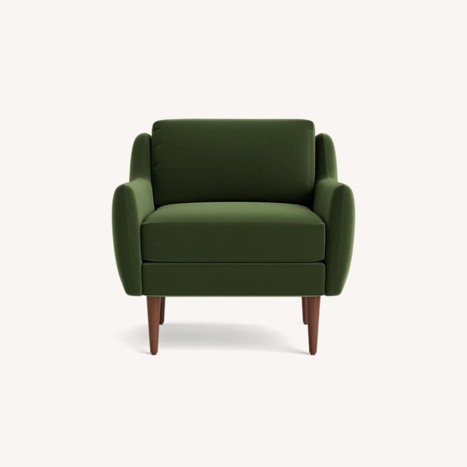 Mid-century Modern Green Velvet Chair - image-6