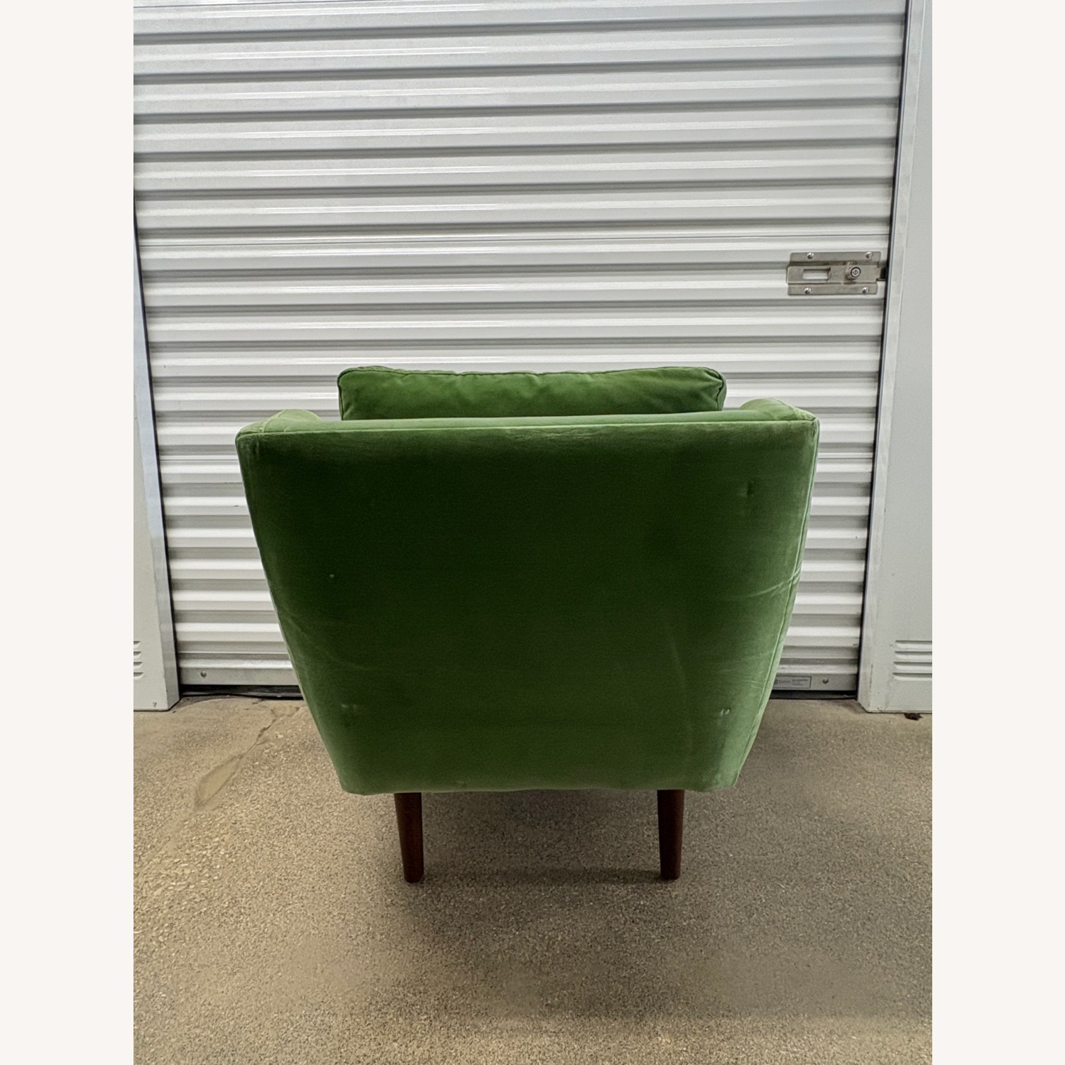 Mid-century Modern Green Velvet Chair - image-3