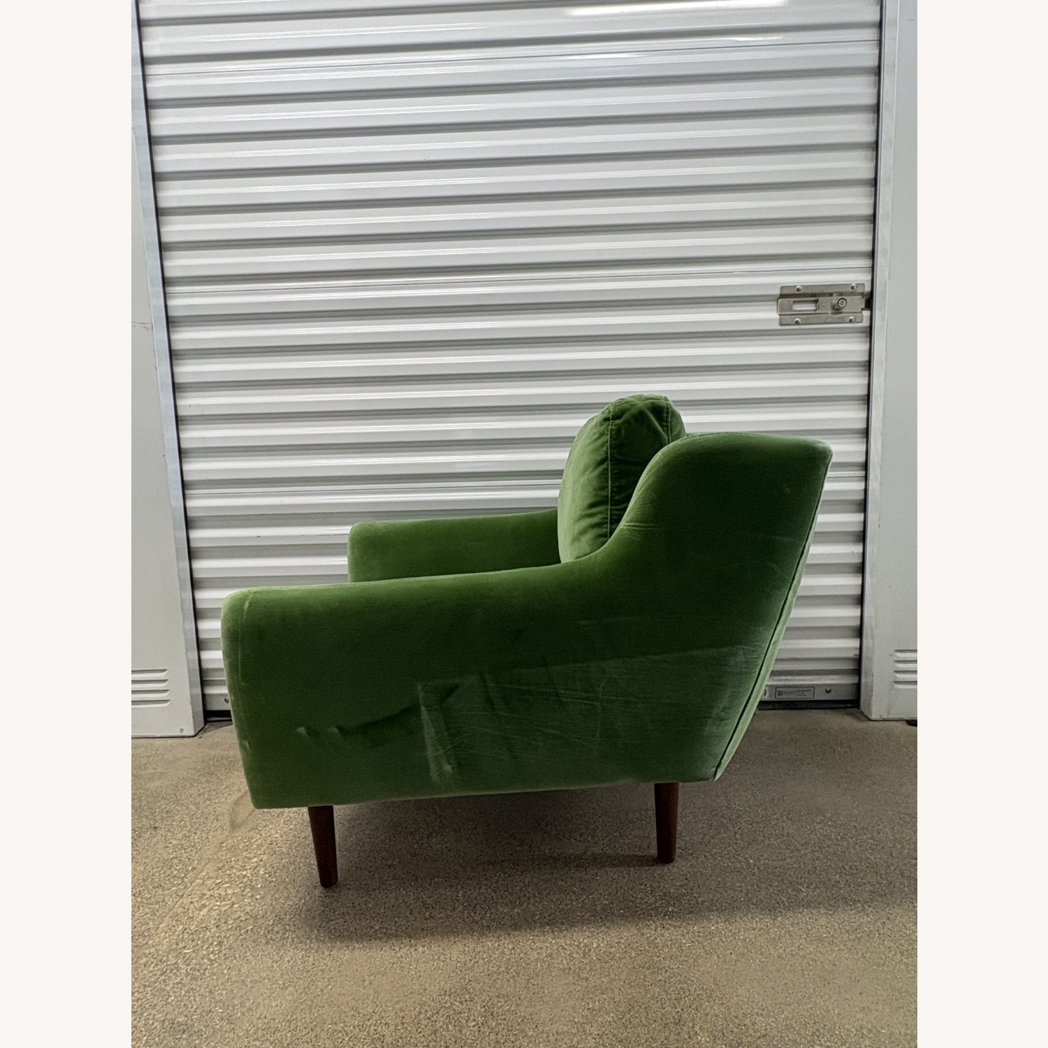 Mid-century Modern Green Velvet Chair - image-2