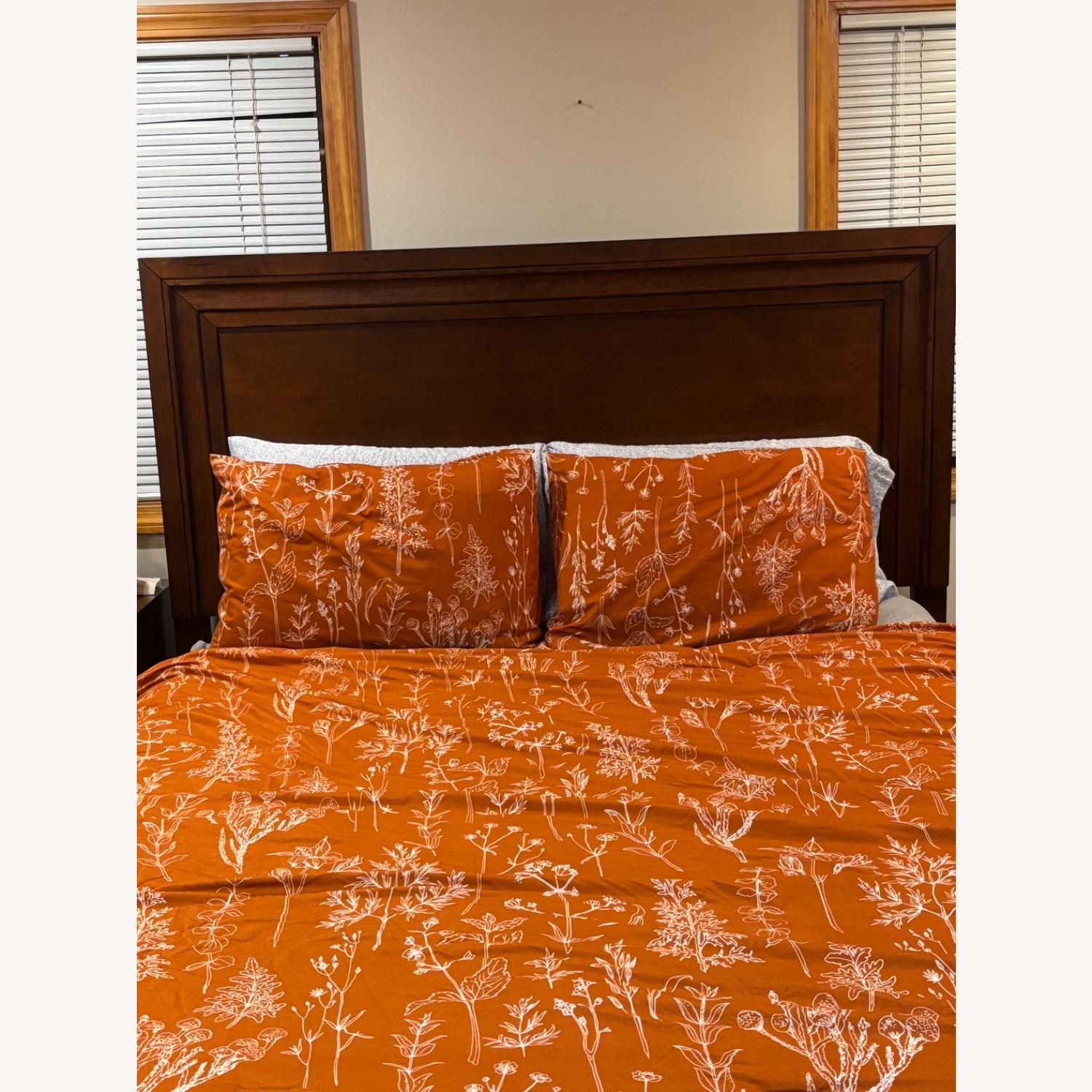 Queen Headboard and Bed Frame - image-1