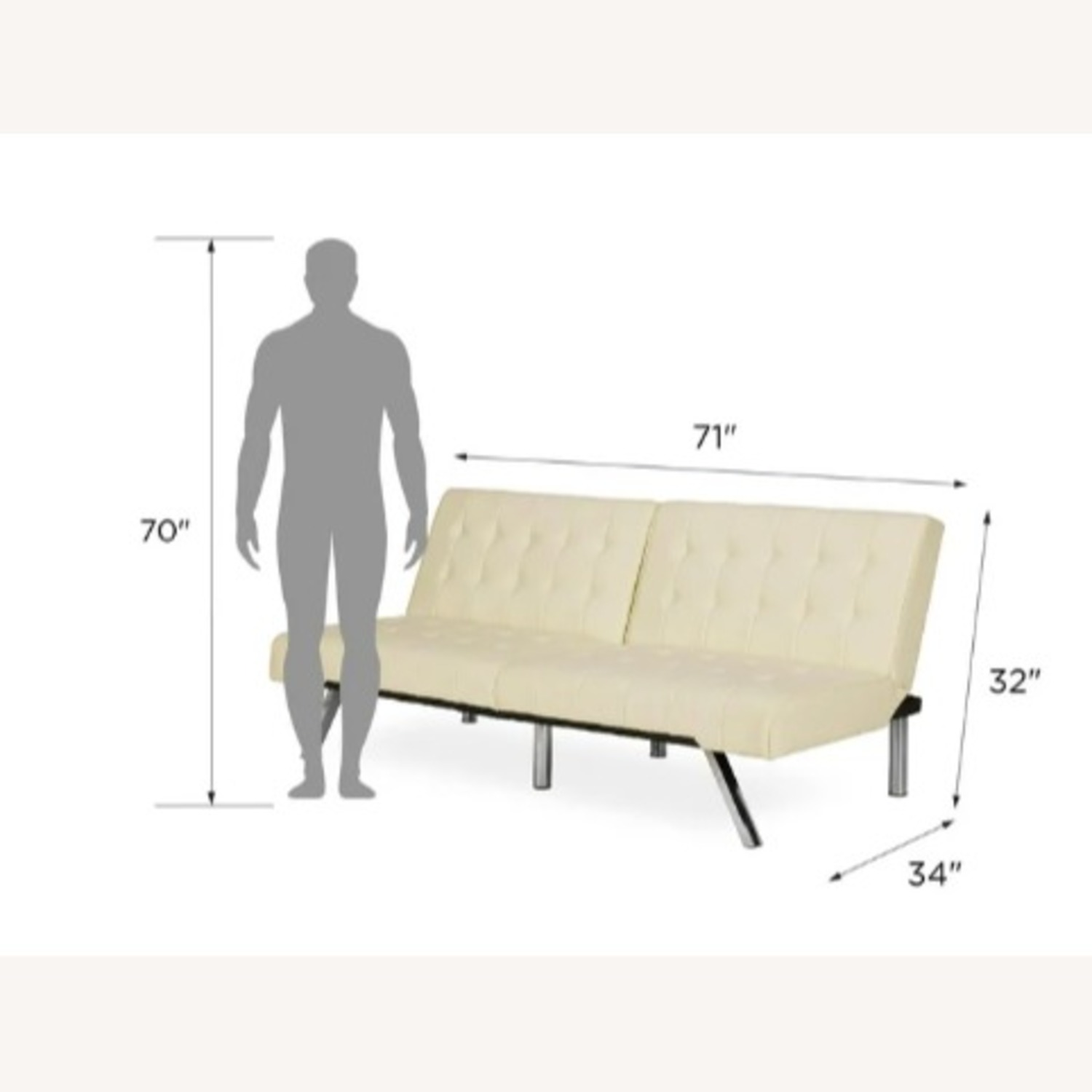 DHP Emily Convertible Futon - image-4