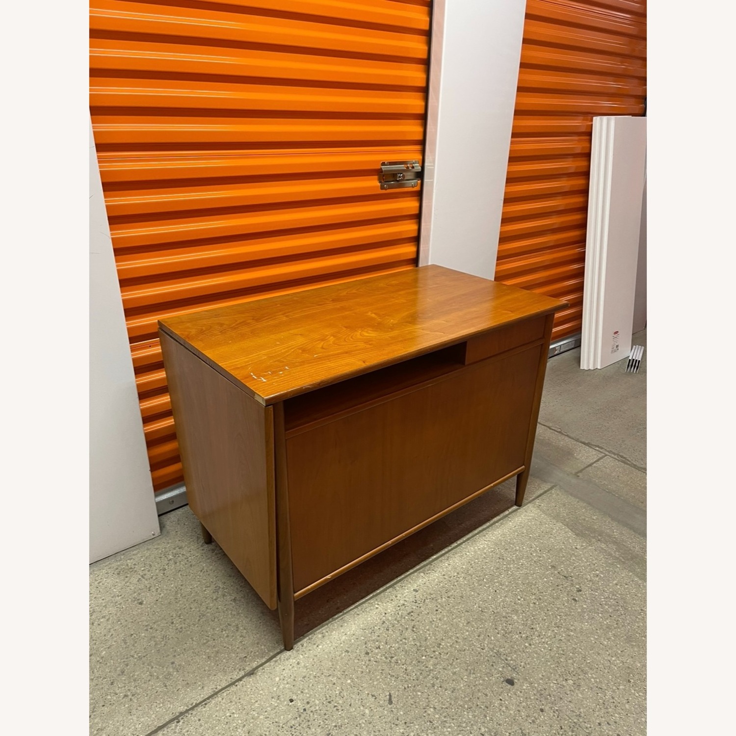 Authentic Mid-Century Modern Drop Leaf Desk - image-4