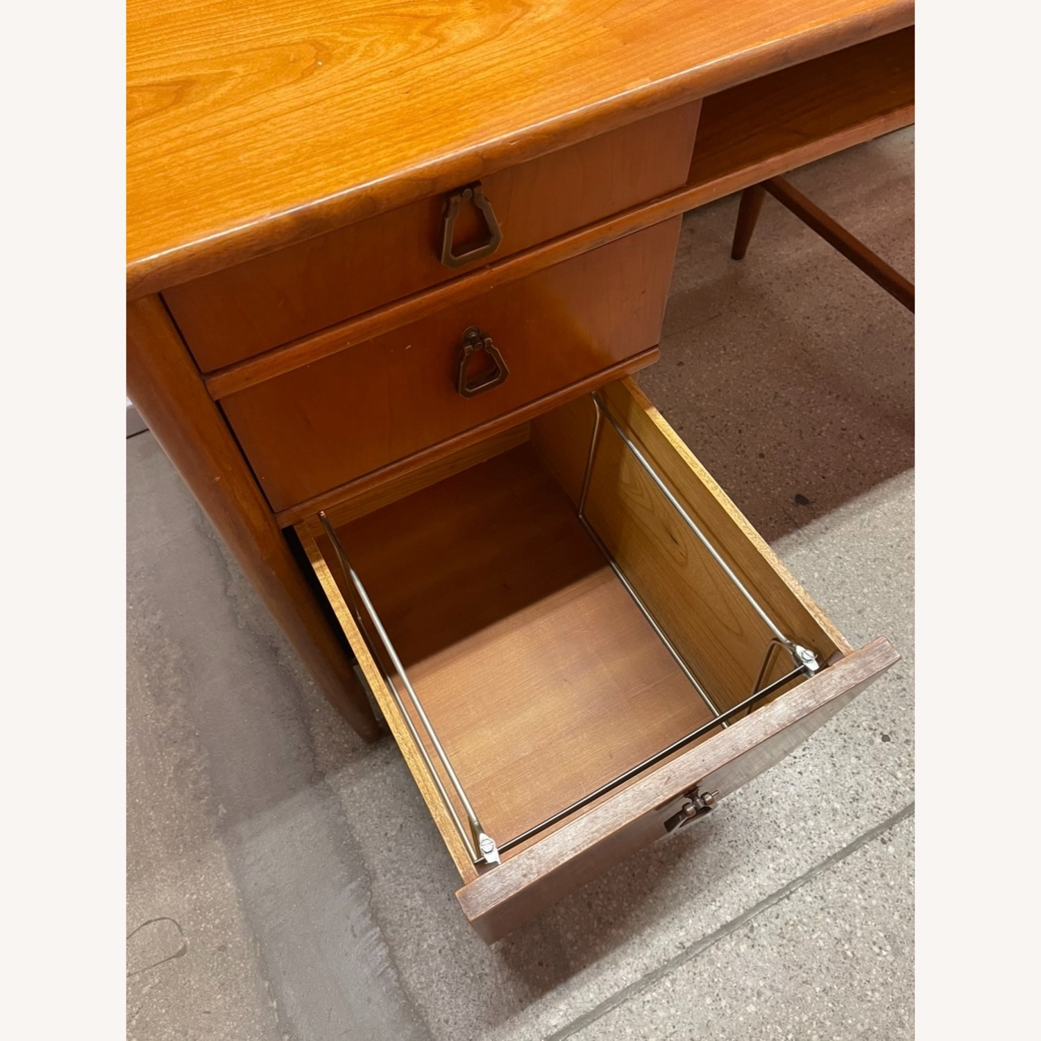 Authentic Mid-Century Modern Drop Leaf Desk - image-5